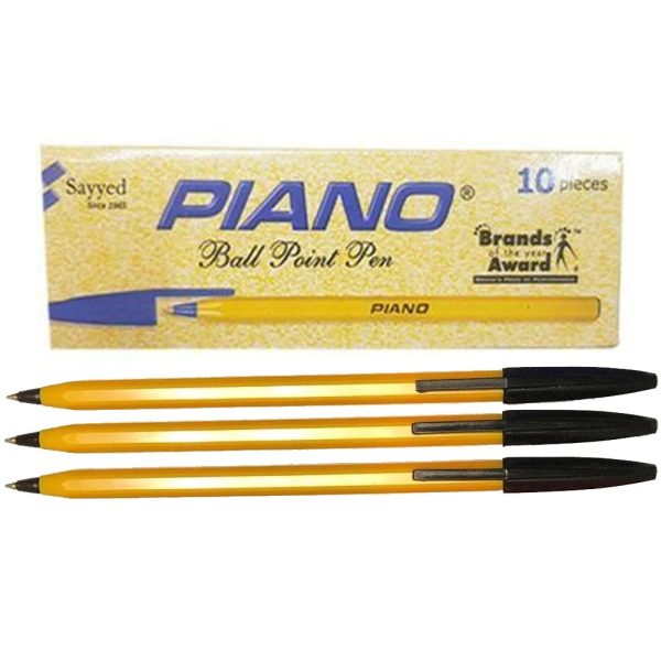 Piano Ball Point Pen Black 10