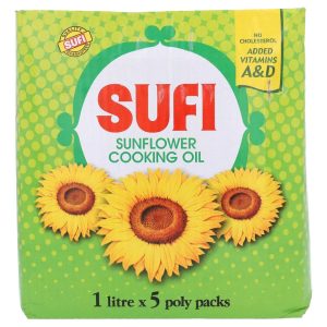 Sufi Sunflower Oil 1 Ltr x 5