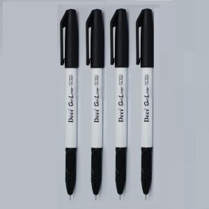 Deer Gel Liner Pen Black 4 Pcs