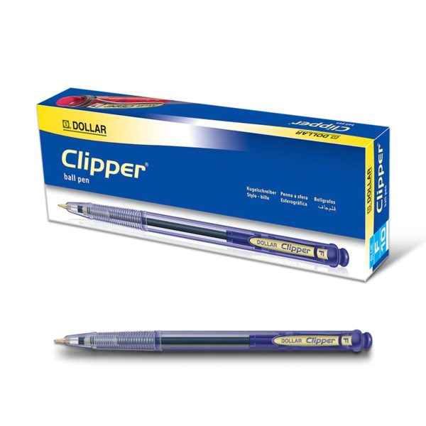 Dollar Clipper Ball Pen Blue Pack of 10